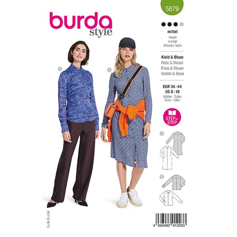 Kleid / Bluse | Burda 5879 | 34-44,  image number 1