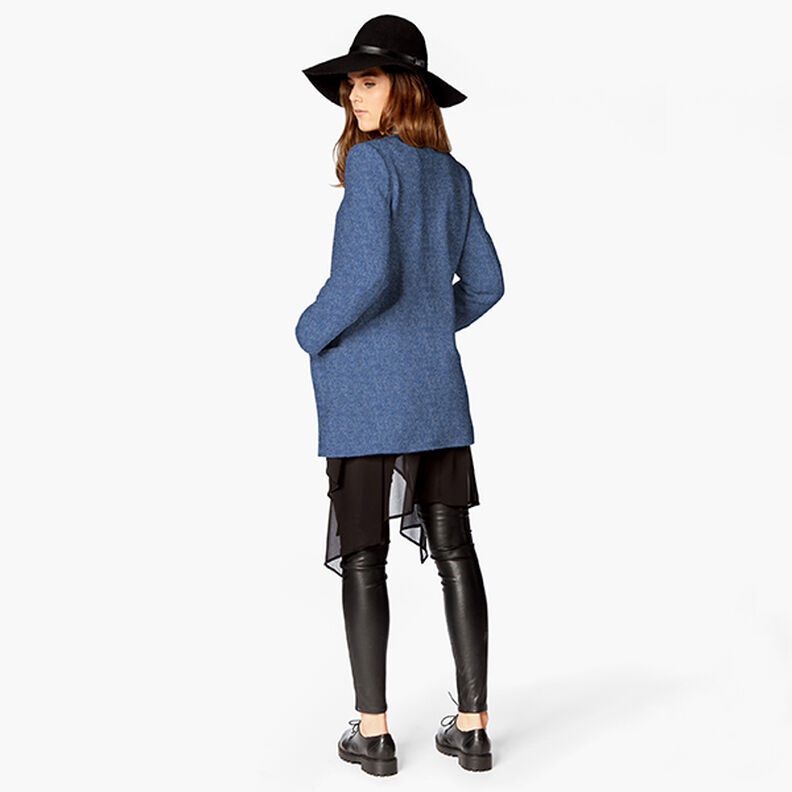 Woll-Walkloden Melange – jeansblau,  image number 9