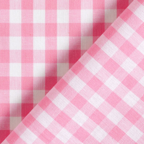 Baumwollstoff Vichy - 1 cm – rosa | Reststück 50cm