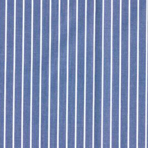 Baumwollstoff Streifen – jeansblau/weiss, 