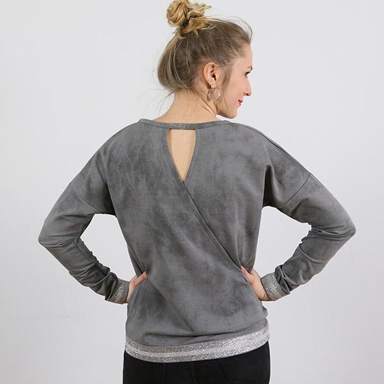 FRAU VEGA lässiger Pulli in Rückenteil in Wickeloptik | Studio Schnittreif | XS-XXL, image number 6