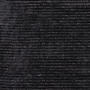 Nicki Stoff Glitzerstreifen – schwarz/silber metallic, 