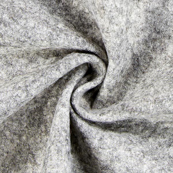 Filz 90cm / 1mm stark Melange – grau | Reststück 50cm