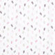 Baumwollpopeline Baby-Füßchen – weiss/rosa – Muster,  thumbnail number 1