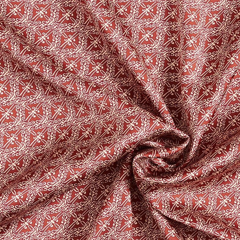 Polyester Satin Paisley Rauten – kupfer,  image number 3