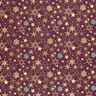 Baumwollstoff Popeline große Sterne – merlot/gold,  thumbnail number 6