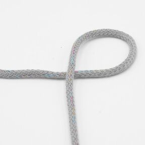 Baumwollkordel Lurex [Ø 5 mm] – elefantengrau, 