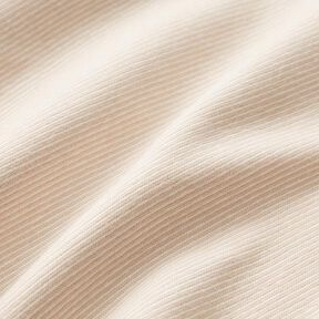 Bündchen Schlauchware schmale Ringel – beige/wollweiss | Reststück 100cm, 