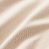 Bündchen Schlauchware schmale Ringel – beige/wollweiss | Reststück 100cm,  thumbnail number 2
