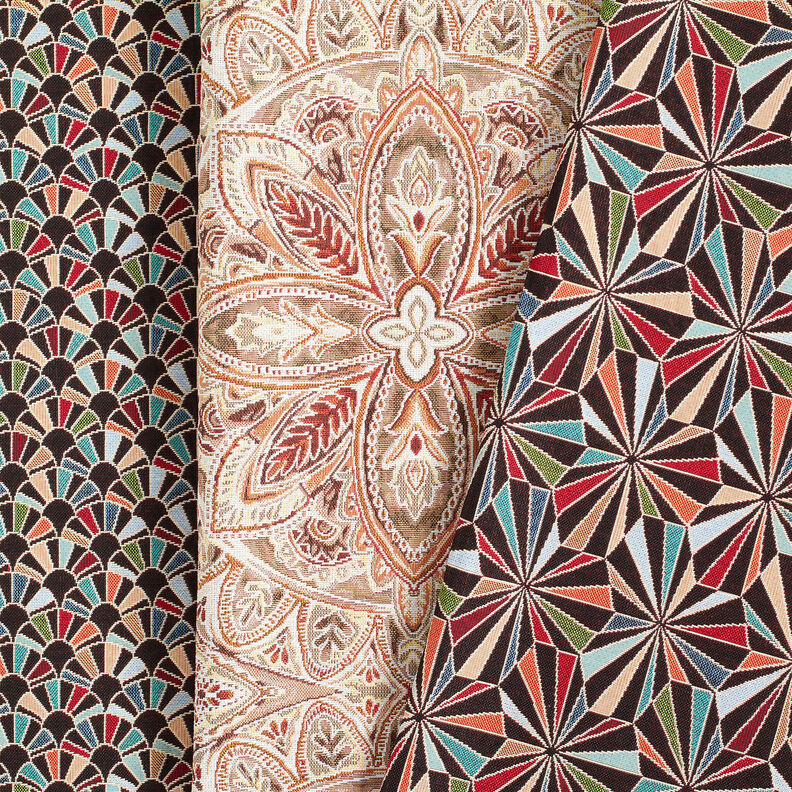 Dekostoff Gobelin Diamanten – schwarz/grün,  image number 5