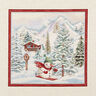 Dekopanel Gobelin Schneemann – karminrot/hellbeige,  thumbnail number 1