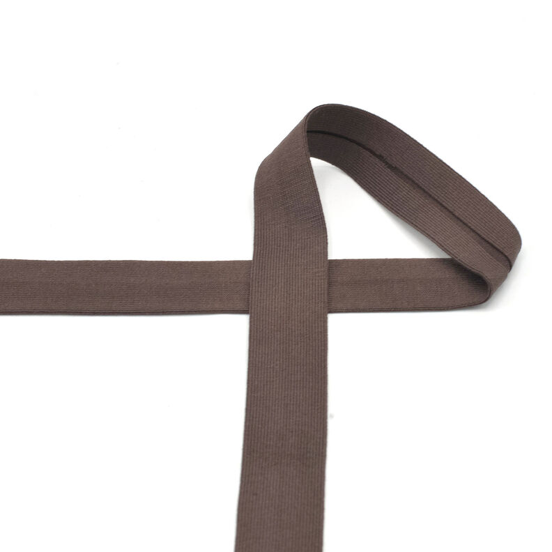 Schrägband Baumwolljersey [20 mm] – schwarzbraun,  image number 2