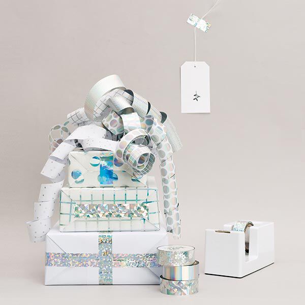 Holographic Washi Tape Blumen 4 | Rico Design - silber, image number 2
