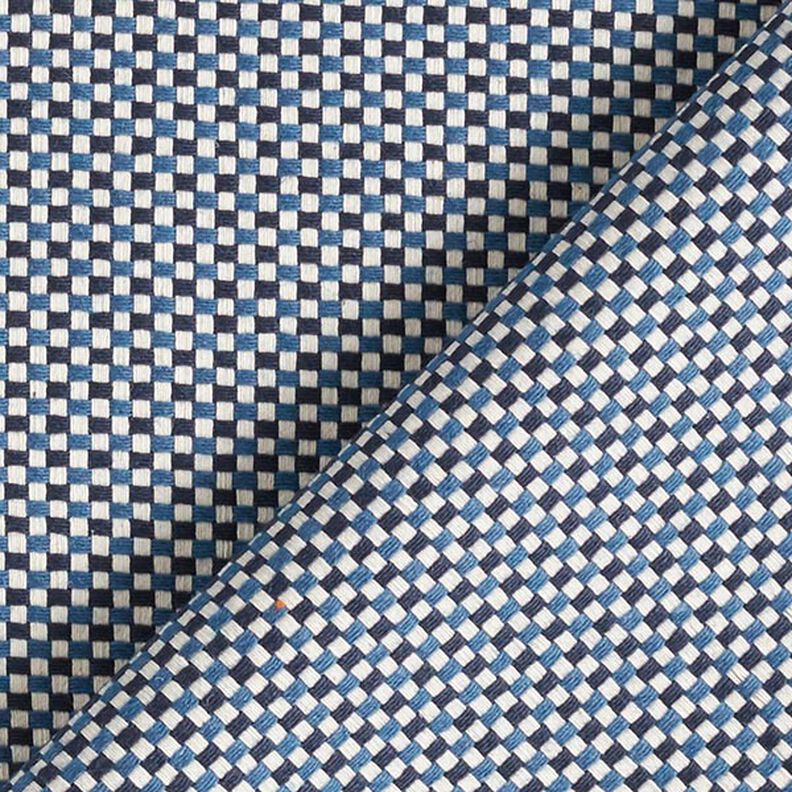 Dekostoff Jacquard Struktur Uni – blau,  image number 4