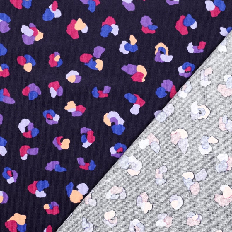 Babycord bunte Leo Flecken | Poppy Fabrics – marineblau, image number 4