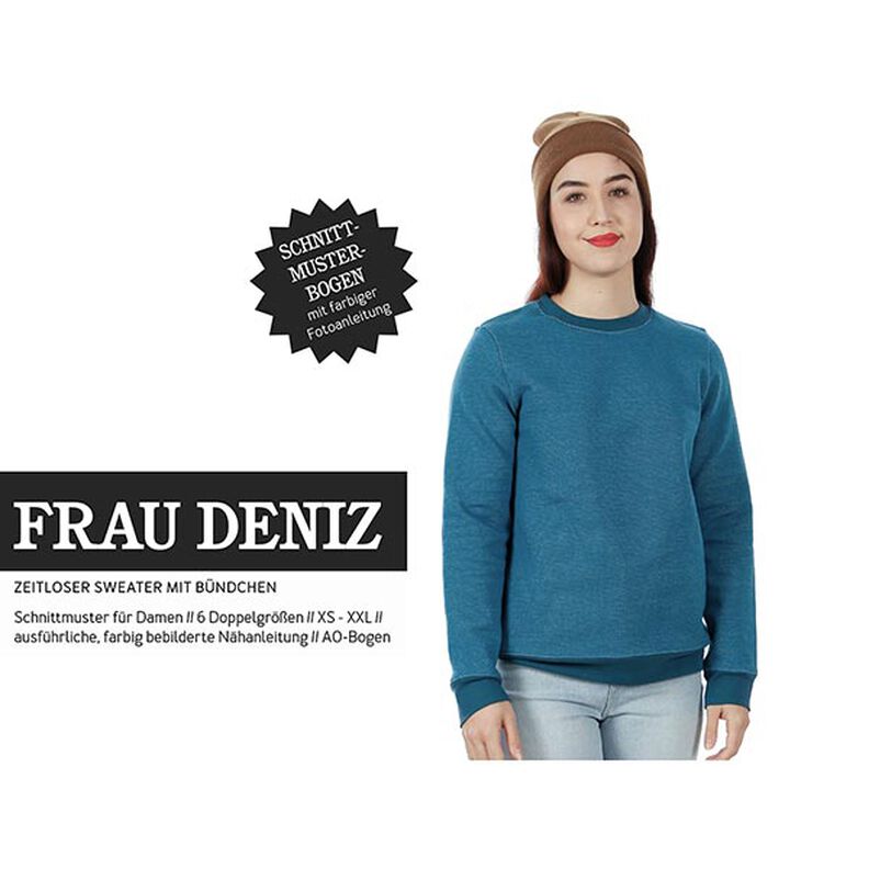 FRAU DENIZ zeitloser Sweater mit Bündchen | Studio Schnittreif | XS-XXL,  image number 1