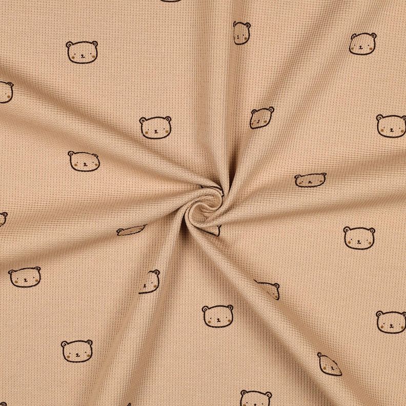 Waffeljersey Bärchen | Poppy Fabrics – dunkelaltrosa/aubergine, image number 3