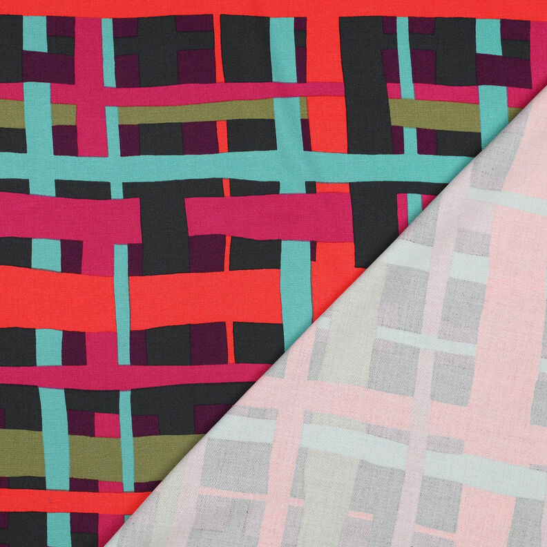 Viskosestoff Stretch Line Layers | Nerida Hansen – merlot/orange,  image number 4