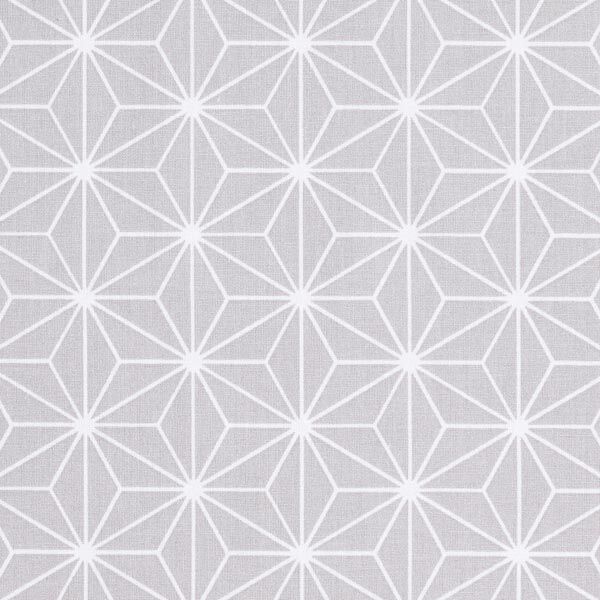 Baumwollstoff Cretonne Japanische Sterne Asanoha – grau,  image number 1