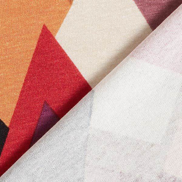 Viskosejersey bunte Rauten – hellbeige | Reststück 100cm