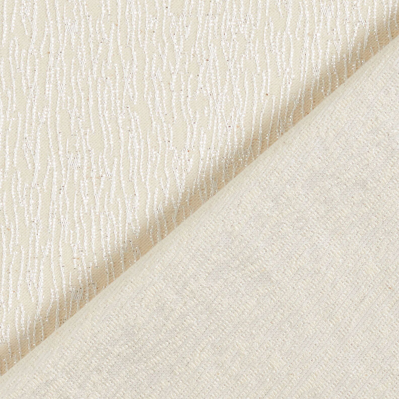Bekleidungsjacquard glitzernde Schlangenlinien – weiss/silber, image number 5