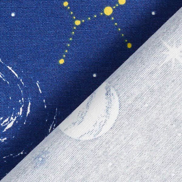 Dekostoff Canvas Planetarium Glow in the Dark – marineblau, image number 4