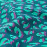 Beschichtete Baumwolle abstraktes Leo | Poppy Fabrics – petrol/lila,  thumbnail number 2