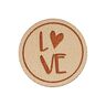 Zierteil Love [ Ø 25 mm ] – braun,  thumbnail number 1