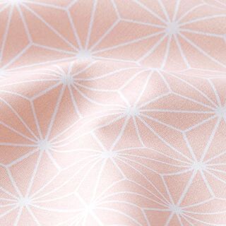 Baumwollstoff Cretonne Japanische Sterne Asanoha – rosa, 