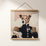 Dekopanel Gobelin Hund – dunkelbeige/schwarz,  thumbnail number 7