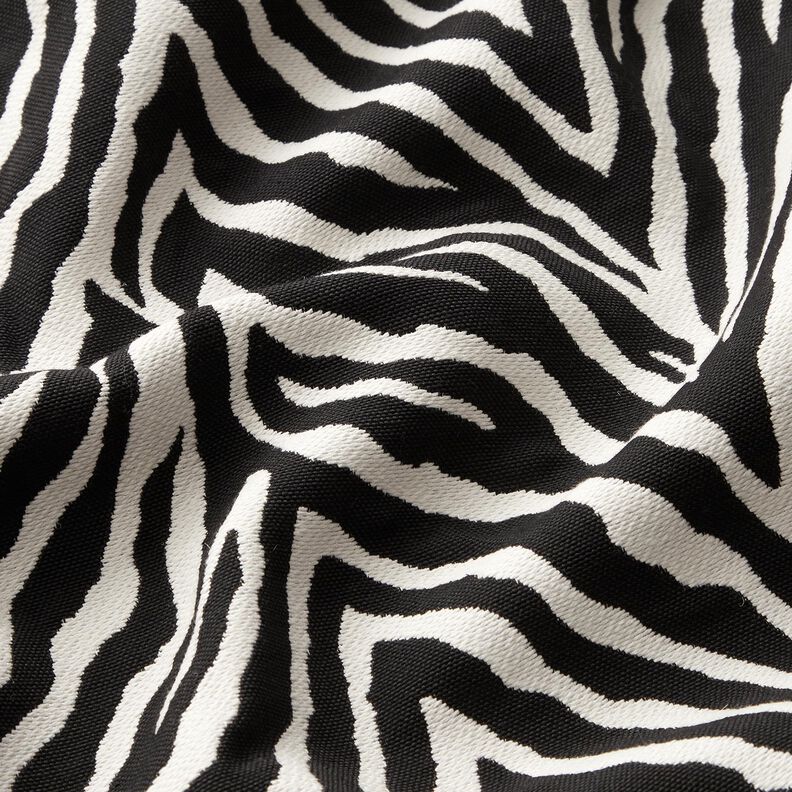 Dekostoff Jacquard Zebra – elfenbein/schwarz,  image number 2