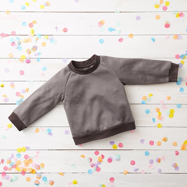 Bündchenstoff Uni – dunkelbraun | Reststück 100cm