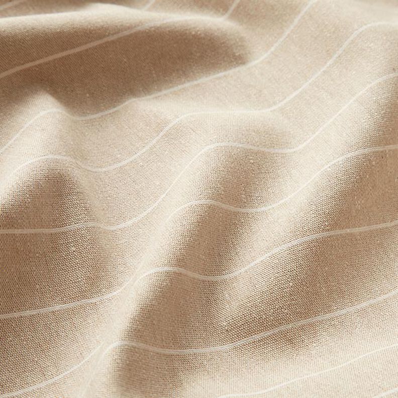 Dekostoff Canvas breite Streifen recycelt – dunkelbeige,  image number 2