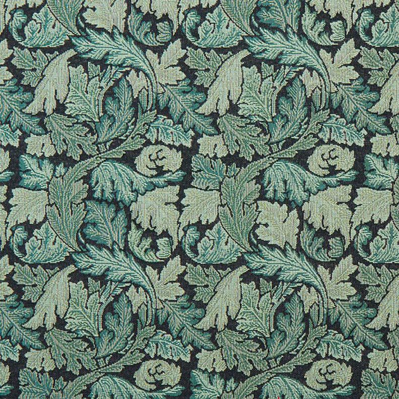 Dekostoff Gobelin barockes Blättermotiv – dunkelgrün/schilf | Reststück 70cm,  image number 1