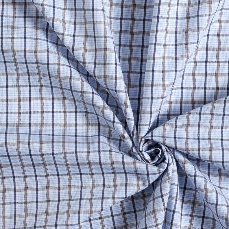 Hemdenstoff klassisches Karo – hellblau/marineblau,  image number 3