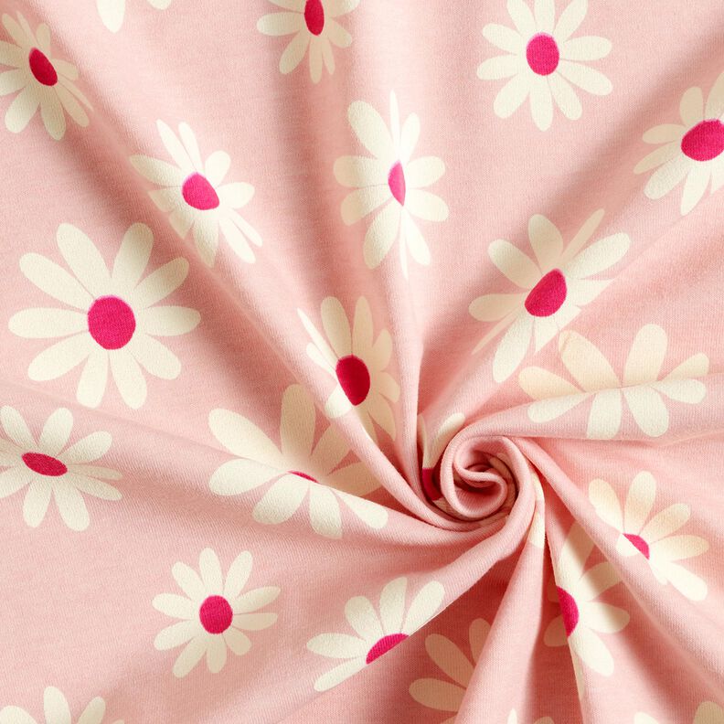 Baumwoll-Mix Jersey Blümchen – rosé, image number 3