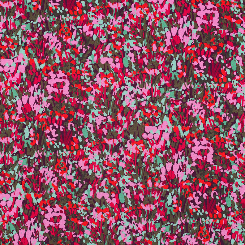 LENZING™ ECOVERO™ Viskosestoff Colorful Garden Digitaldruck | Nerida Hansen – pflaume/chili,  image number 1