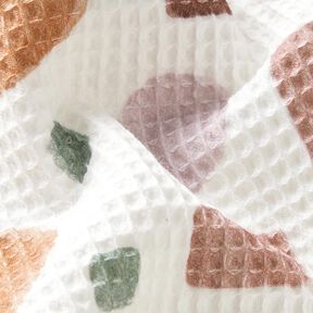 Waffelpiqué bunte Formen – kupfer/elfenbein, 