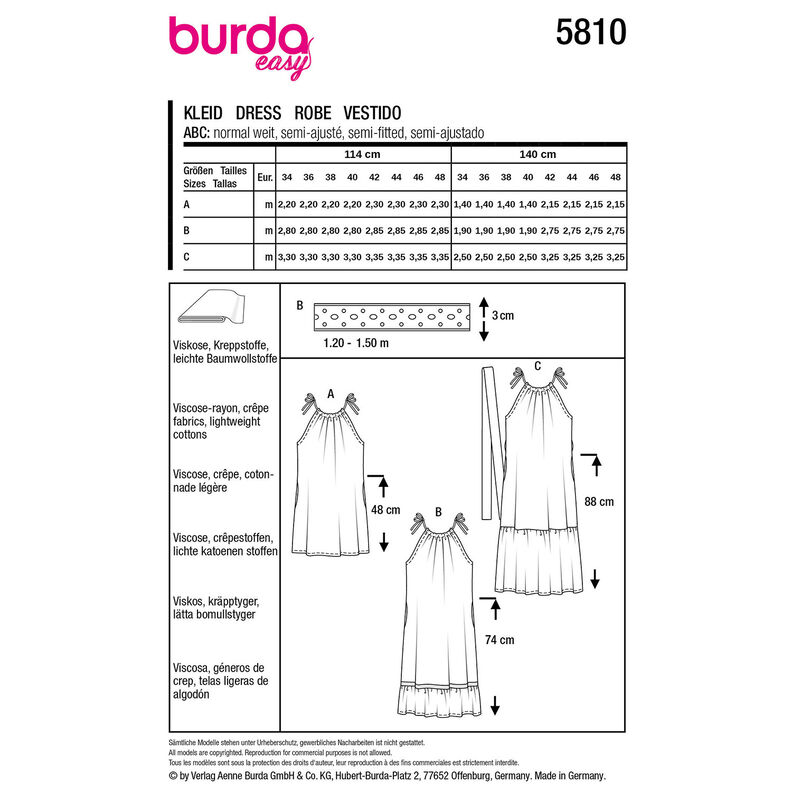 Kleid | Burda 5810 | 34-48,  image number 12