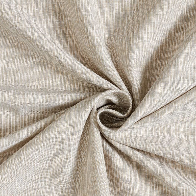 Leinen-Baumwoll-Mix schmale Streifen – helltaupe/weiss, image number 3