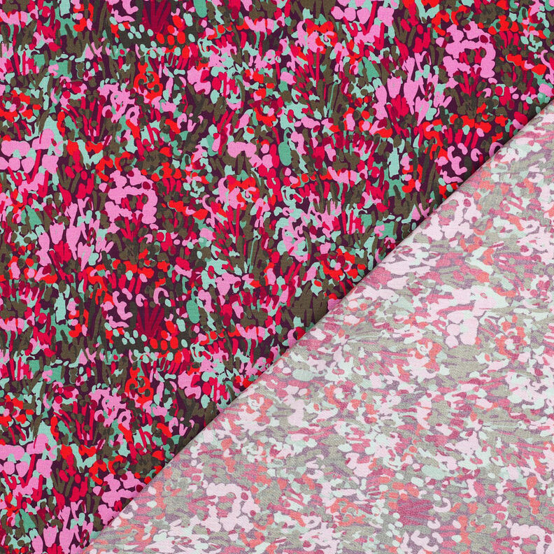 LENZING™ ECOVERO™ Viskosestoff Colorful Garden Digitaldruck | Nerida Hansen – pflaume/chili,  image number 4