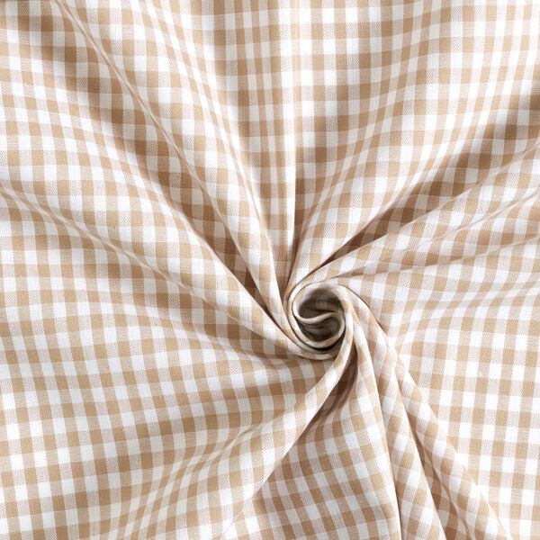Baumwollstoff Vichy - 0,5 cm – hellbraun, image number 2