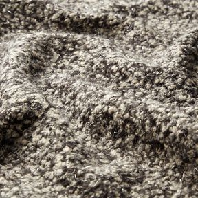 Strick-Bouclé Glitzerfäden Melange – cashew/schwarz, 