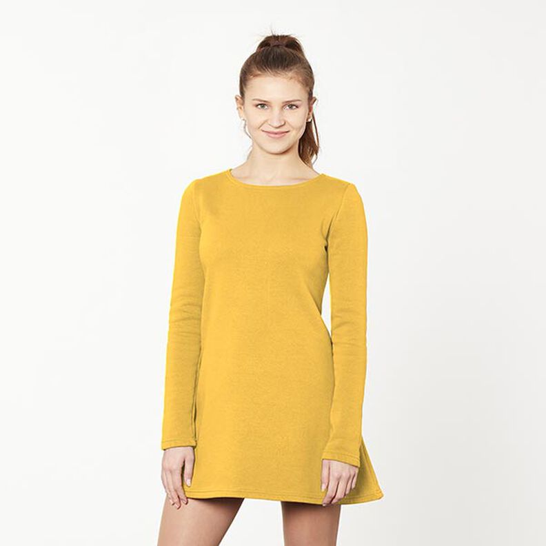 Leichter Baumwollsweat Uni – sonnengelb | Reststück 110cm, image number 6