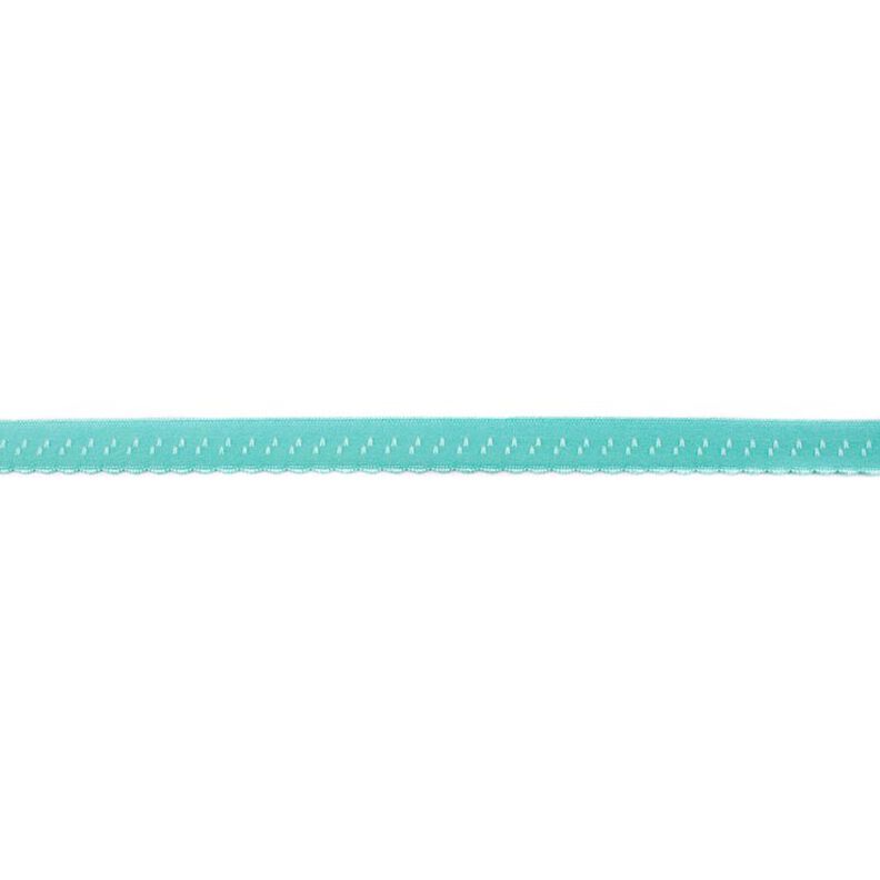 Elastisches Einfassband Spitze [12 mm] – aquablau,  image number 1