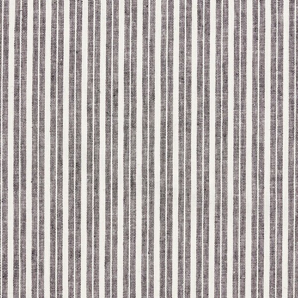 Leinen-Baumwoll-Mix Streifen breit – schwarz/wollweiss,  image number 1