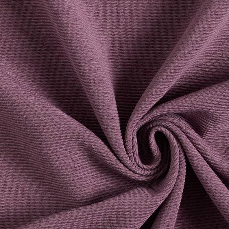 Ottoman-Rippenjersey Uni – aubergine,  image number 1