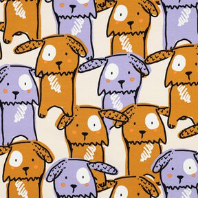 Baumwolljersey Schlappohr Hunde | Poppy Fabrics – wollweiss, 