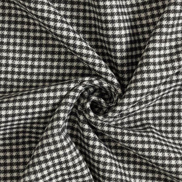 Doubleface Woll-Mix Pepita – schwarz/weiss, image number 3