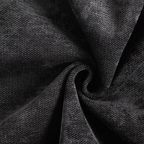 Thermo-Vorhangstoff Chenille – schwarz, 